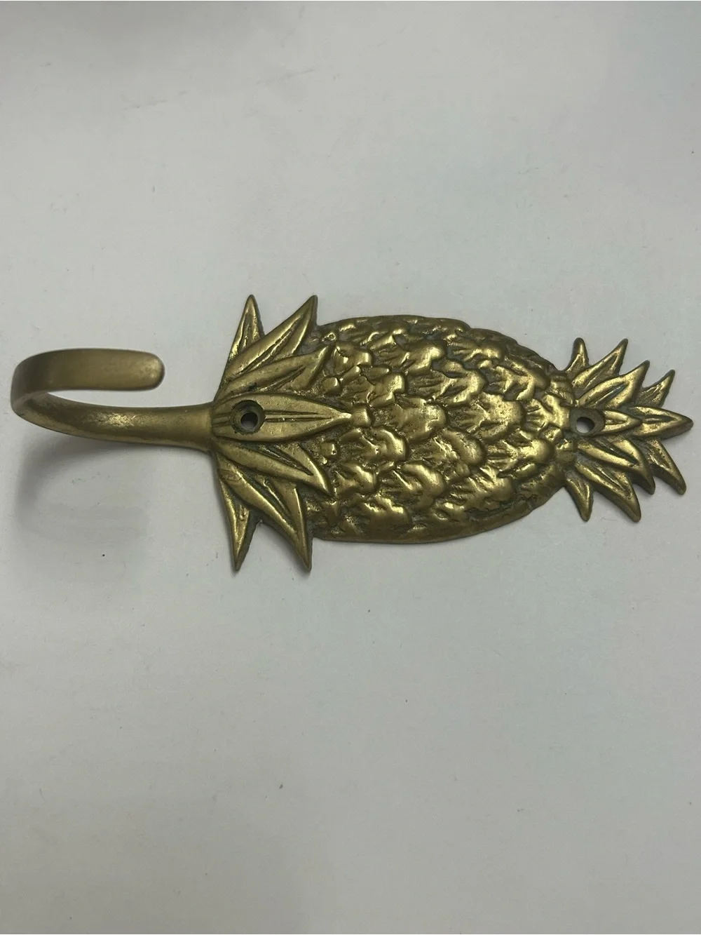 Andrea By Sadek Brass Pineapple Hook Wall Accent Vintage
